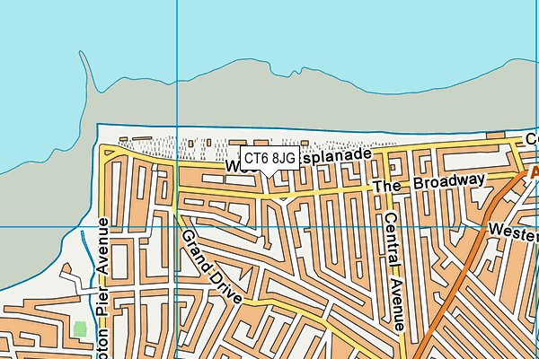 CT6 8JG map - OS VectorMap District (Ordnance Survey)