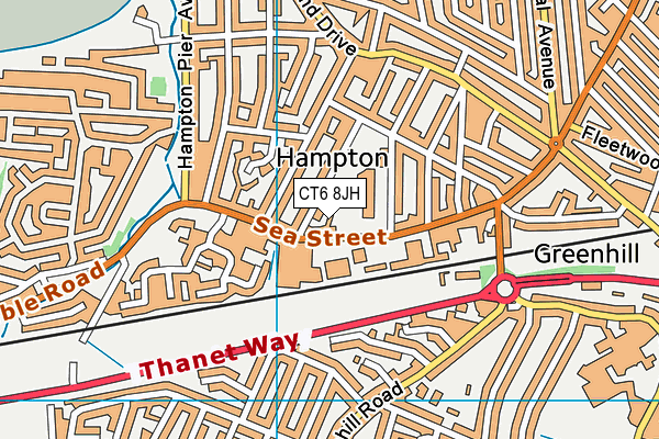 CT6 8JH map - OS VectorMap District (Ordnance Survey)