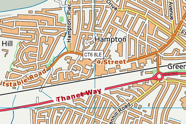 CT6 8LE map - OS VectorMap District (Ordnance Survey)