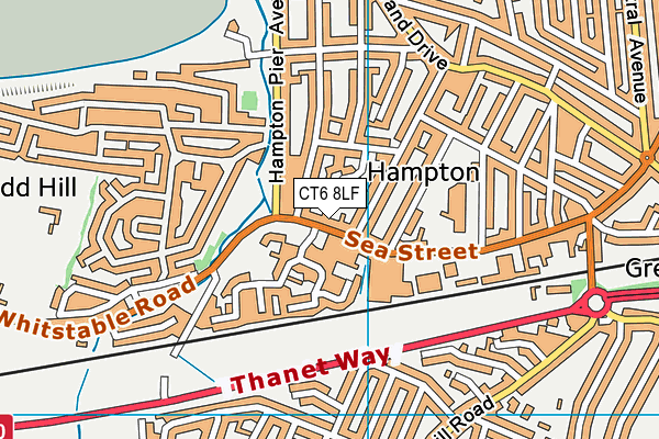 CT6 8LF map - OS VectorMap District (Ordnance Survey)
