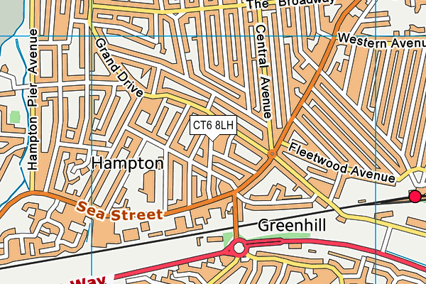 CT6 8LH map - OS VectorMap District (Ordnance Survey)