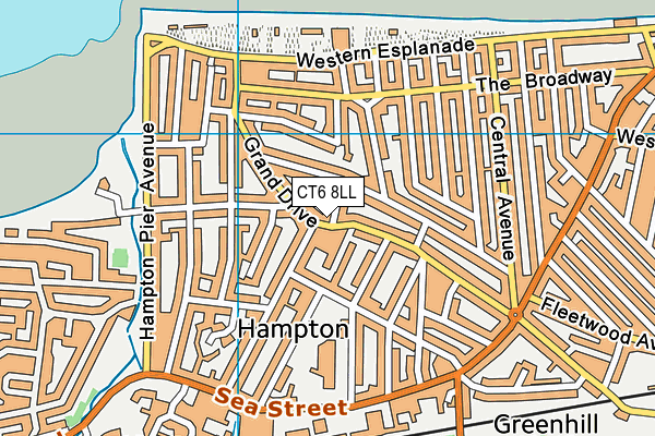 CT6 8LL map - OS VectorMap District (Ordnance Survey)