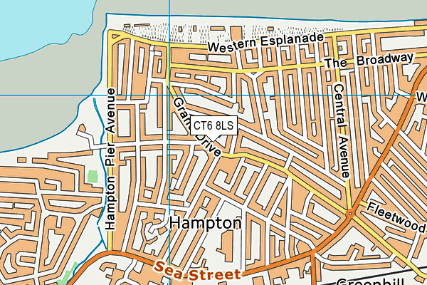 CT6 8LS map - OS VectorMap District (Ordnance Survey)