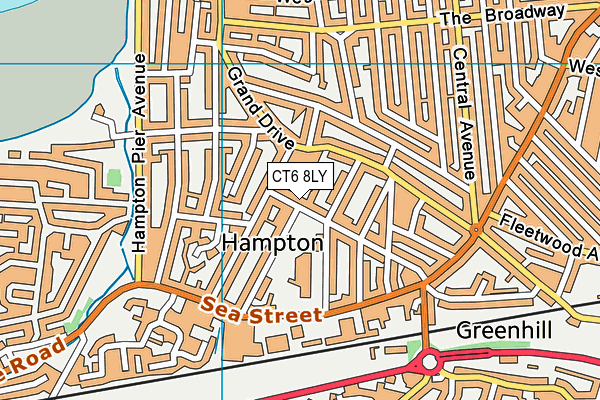 CT6 8LY map - OS VectorMap District (Ordnance Survey)