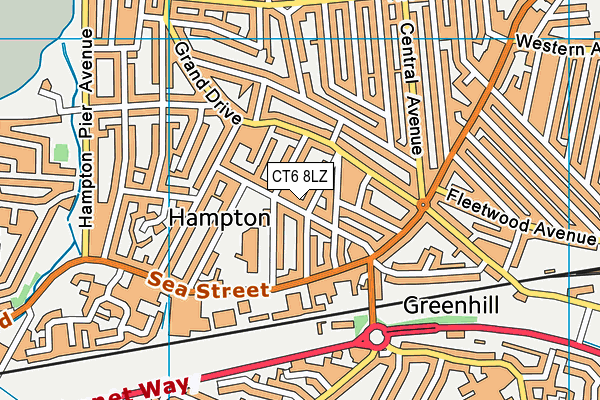 CT6 8LZ map - OS VectorMap District (Ordnance Survey)