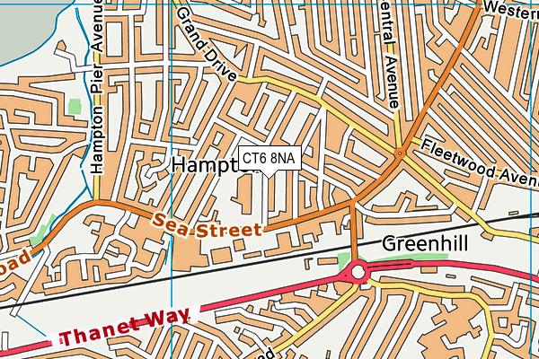 CT6 8NA map - OS VectorMap District (Ordnance Survey)