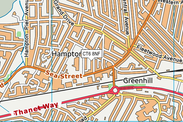 CT6 8NF map - OS VectorMap District (Ordnance Survey)