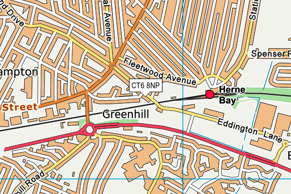 CT6 8NP map - OS VectorMap District (Ordnance Survey)