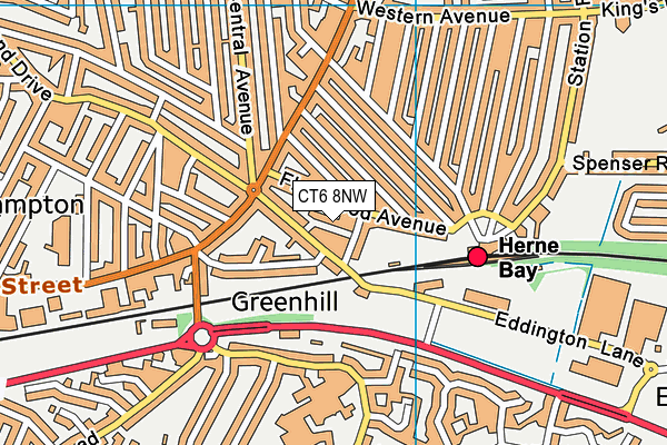 CT6 8NW map - OS VectorMap District (Ordnance Survey)