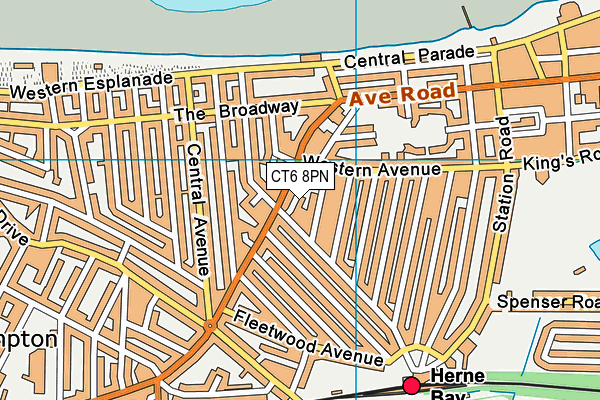 CT6 8PN map - OS VectorMap District (Ordnance Survey)