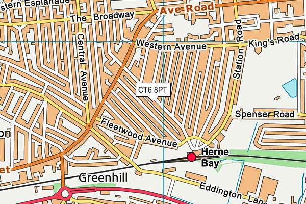 CT6 8PT map - OS VectorMap District (Ordnance Survey)