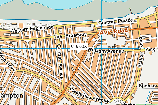 CT6 8QA map - OS VectorMap District (Ordnance Survey)