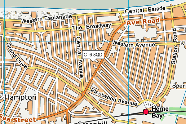 CT6 8QD map - OS VectorMap District (Ordnance Survey)