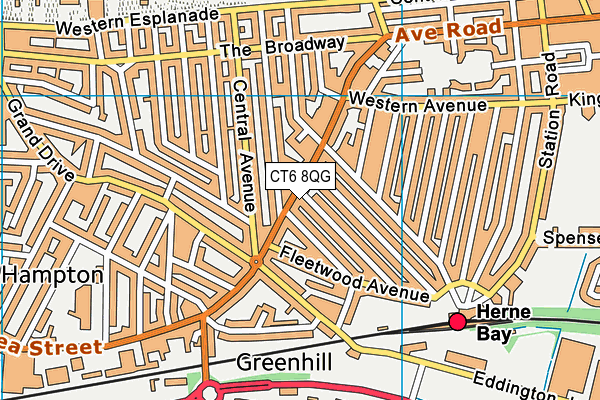 CT6 8QG map - OS VectorMap District (Ordnance Survey)