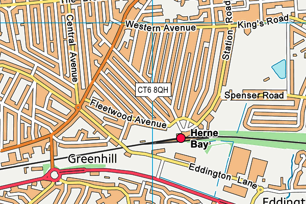 CT6 8QH map - OS VectorMap District (Ordnance Survey)