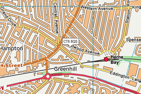 CT6 8QS map - OS VectorMap District (Ordnance Survey)