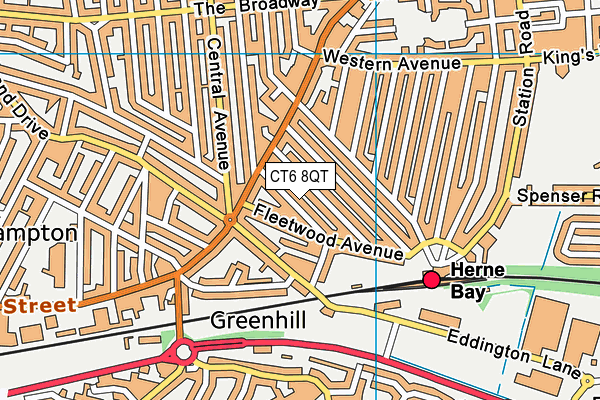 CT6 8QT map - OS VectorMap District (Ordnance Survey)