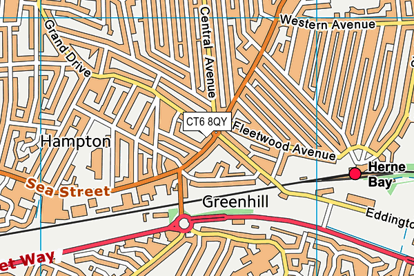 CT6 8QY map - OS VectorMap District (Ordnance Survey)