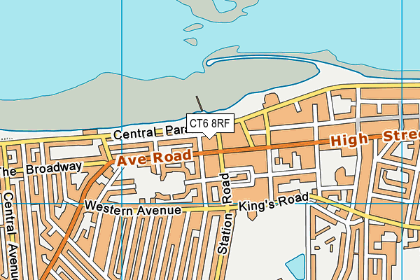 CT6 8RF map - OS VectorMap District (Ordnance Survey)