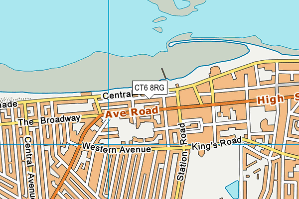 CT6 8RG map - OS VectorMap District (Ordnance Survey)