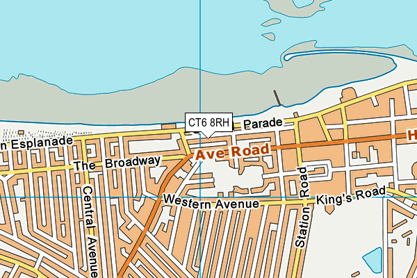 CT6 8RH map - OS VectorMap District (Ordnance Survey)