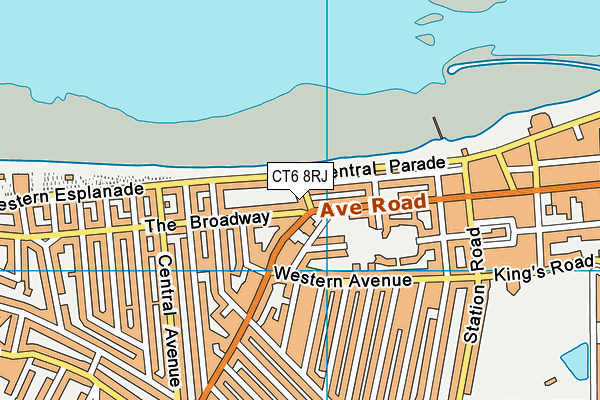 CT6 8RJ map - OS VectorMap District (Ordnance Survey)