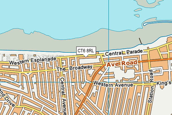 CT6 8RL map - OS VectorMap District (Ordnance Survey)