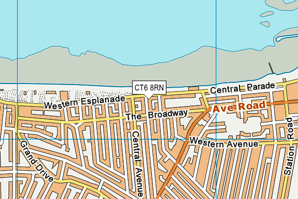 CT6 8RN map - OS VectorMap District (Ordnance Survey)