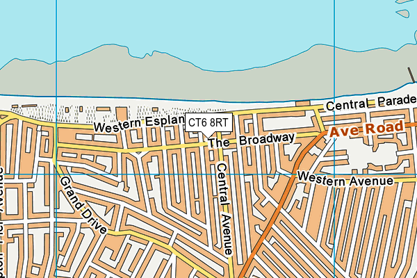 CT6 8RT map - OS VectorMap District (Ordnance Survey)