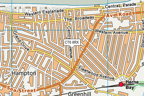 CT6 8RX map - OS VectorMap District (Ordnance Survey)