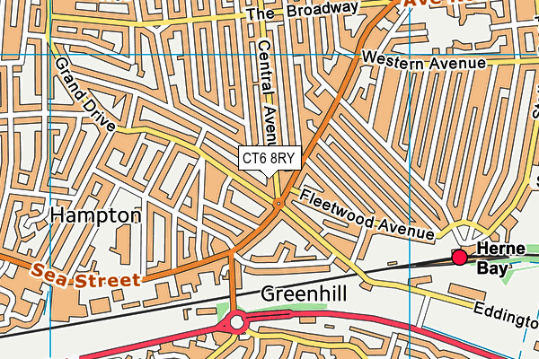 CT6 8RY map - OS VectorMap District (Ordnance Survey)