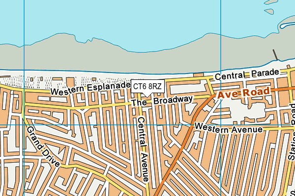 CT6 8RZ map - OS VectorMap District (Ordnance Survey)