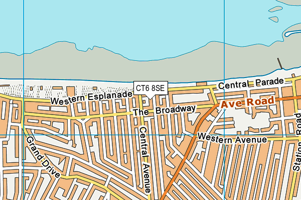 CT6 8SE map - OS VectorMap District (Ordnance Survey)