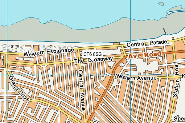 CT6 8SG map - OS VectorMap District (Ordnance Survey)