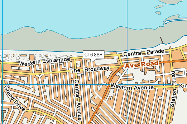 CT6 8SH map - OS VectorMap District (Ordnance Survey)