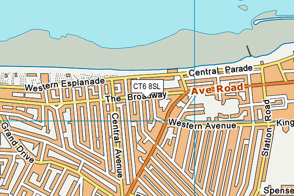 CT6 8SL map - OS VectorMap District (Ordnance Survey)