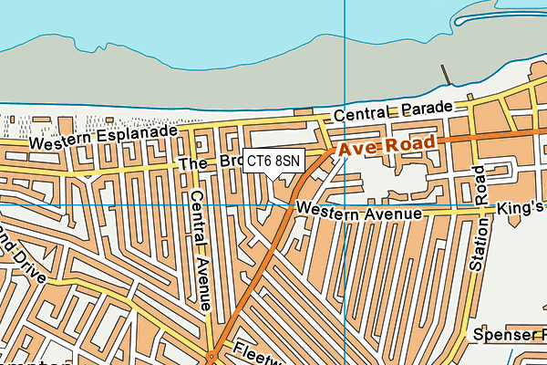 CT6 8SN map - OS VectorMap District (Ordnance Survey)