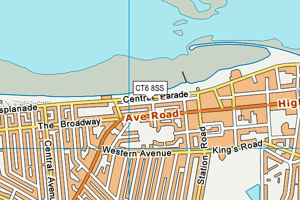 CT6 8SS map - OS VectorMap District (Ordnance Survey)