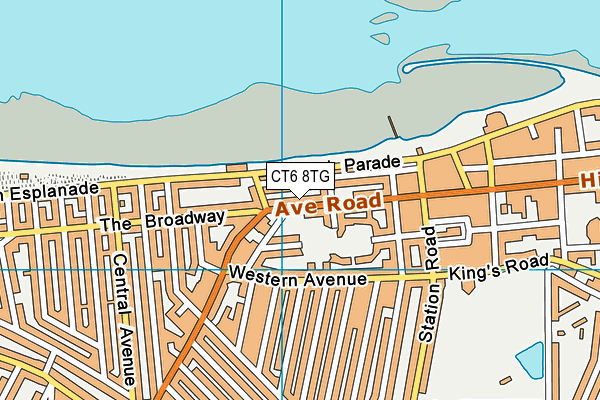 CT6 8TG map - OS VectorMap District (Ordnance Survey)
