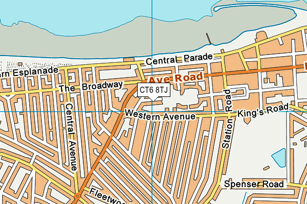 CT6 8TJ map - OS VectorMap District (Ordnance Survey)