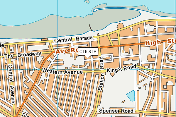 CT6 8TP map - OS VectorMap District (Ordnance Survey)