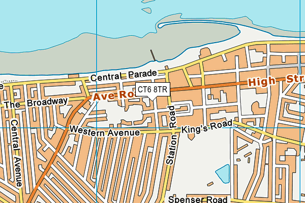 CT6 8TR map - OS VectorMap District (Ordnance Survey)