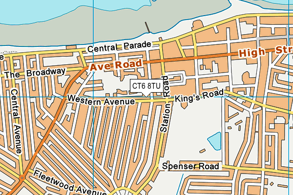 CT6 8TU map - OS VectorMap District (Ordnance Survey)