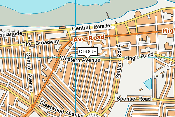 CT6 8UE map - OS VectorMap District (Ordnance Survey)