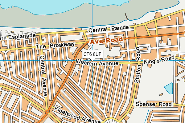 CT6 8UF map - OS VectorMap District (Ordnance Survey)