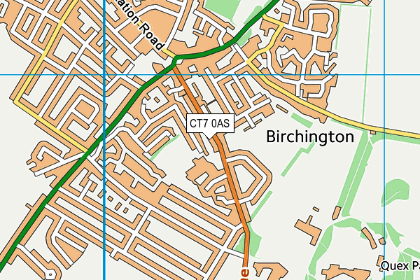 Birchington Church of England Primary School map (CT7 0AS) - OS VectorMap District (Ordnance Survey)