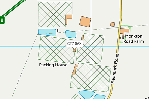 CT7 0AX map - OS VectorMap District (Ordnance Survey)