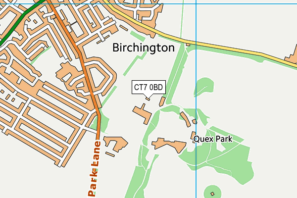 CT7 0BD map - OS VectorMap District (Ordnance Survey)