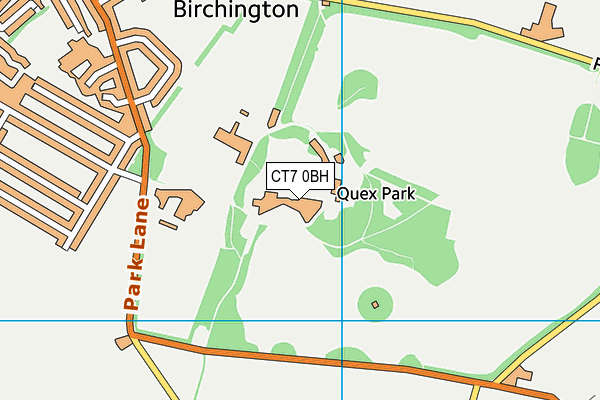 CT7 0BH map - OS VectorMap District (Ordnance Survey)