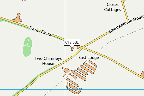 CT7 0BL map - OS VectorMap District (Ordnance Survey)